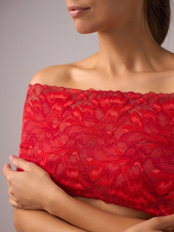 03-77 Кружево эластичное 24 см, красный 100