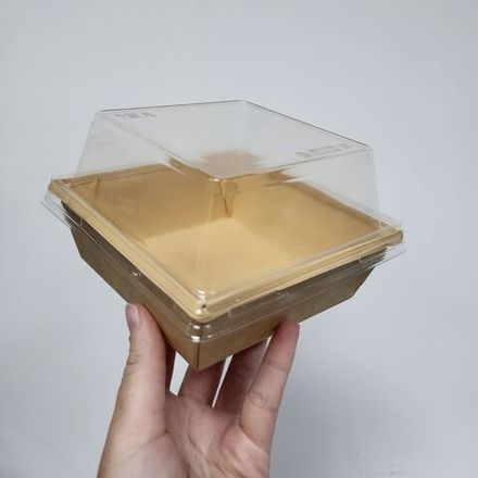Коробка с купольной крышкой КРАФТ 11*11*8,5 см (550 мл)