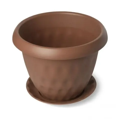 Горшок для растений Розетта 21,0л Д400 c поддоном терракот С130ТЕР (комплект 4 шт)