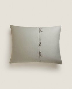 ZARA HOME ОДНОТОННЫЙ ЧЕХОЛ ДЛЯ ДЕКОРАТИВНОЙ ПОДУШКИ, СВЕТЛО-СЕРЫЙ