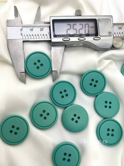 Пуговицы на прокол салатовые (бирюзовые зеленые)