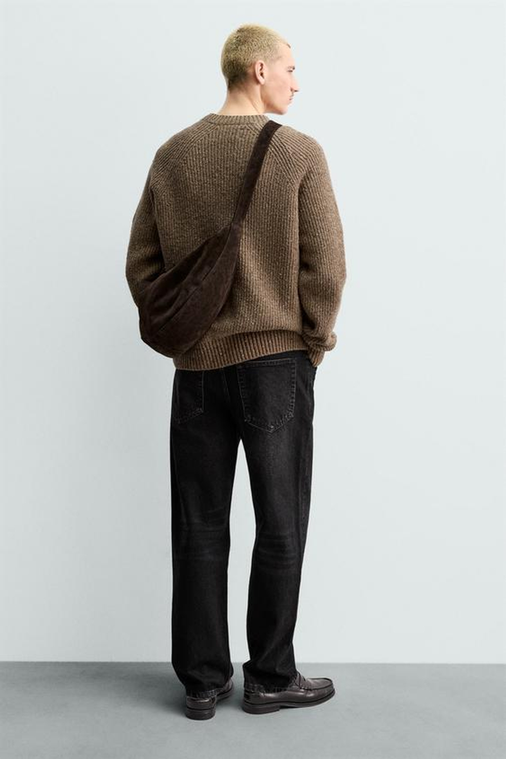 ZARA КОЖАНАЯ СУМКА, КОРИЧНЕВЫЙ
