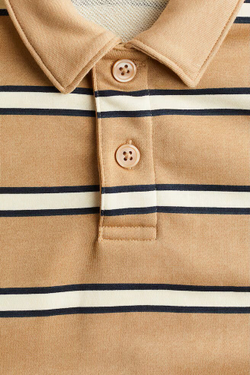 H&M Футболка с воротником поло, бежевый