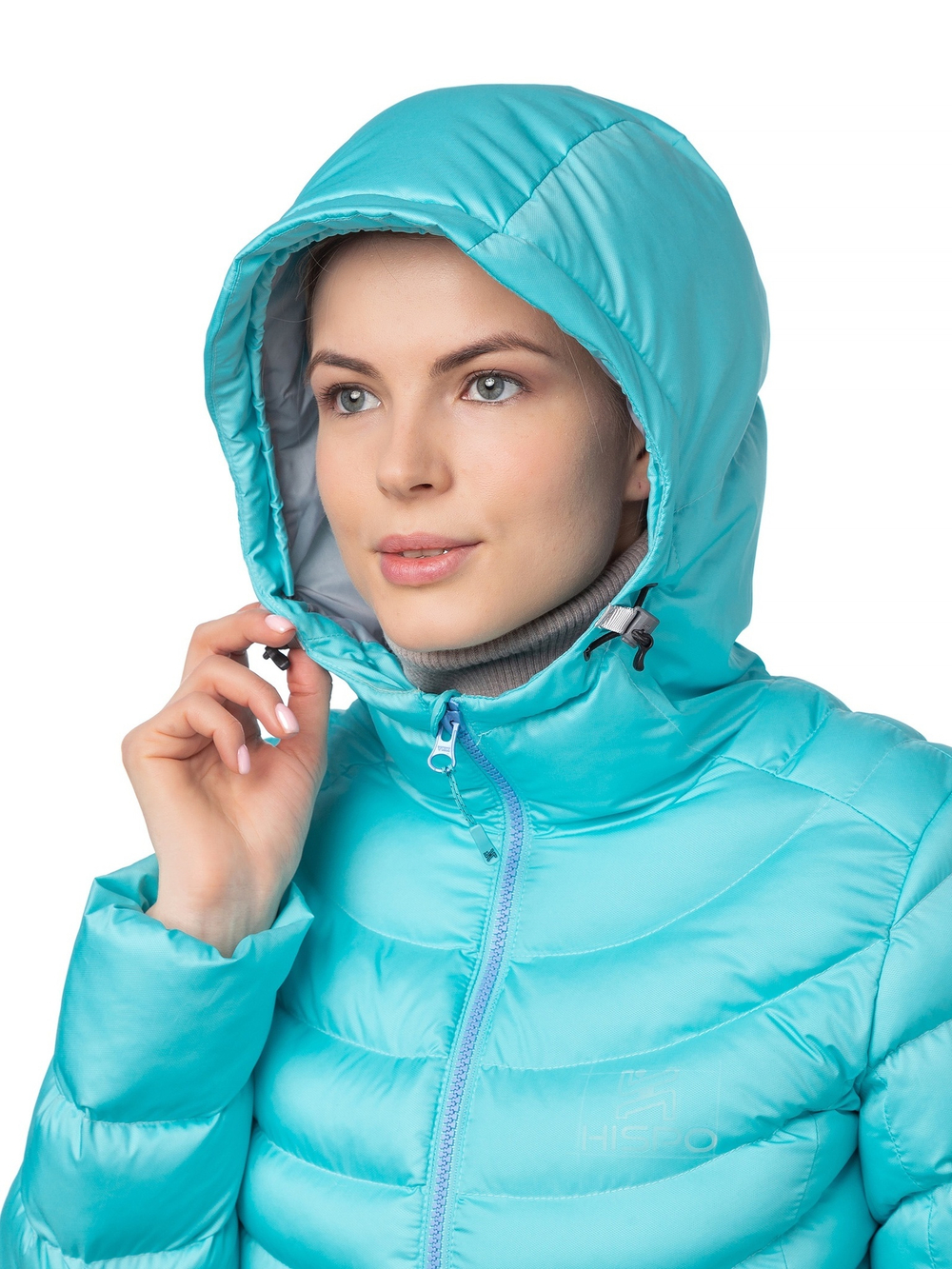 Куртка женская HISPO Лив, цвет: бирюзовый, AW22-2-001/1, р. XS (42)
