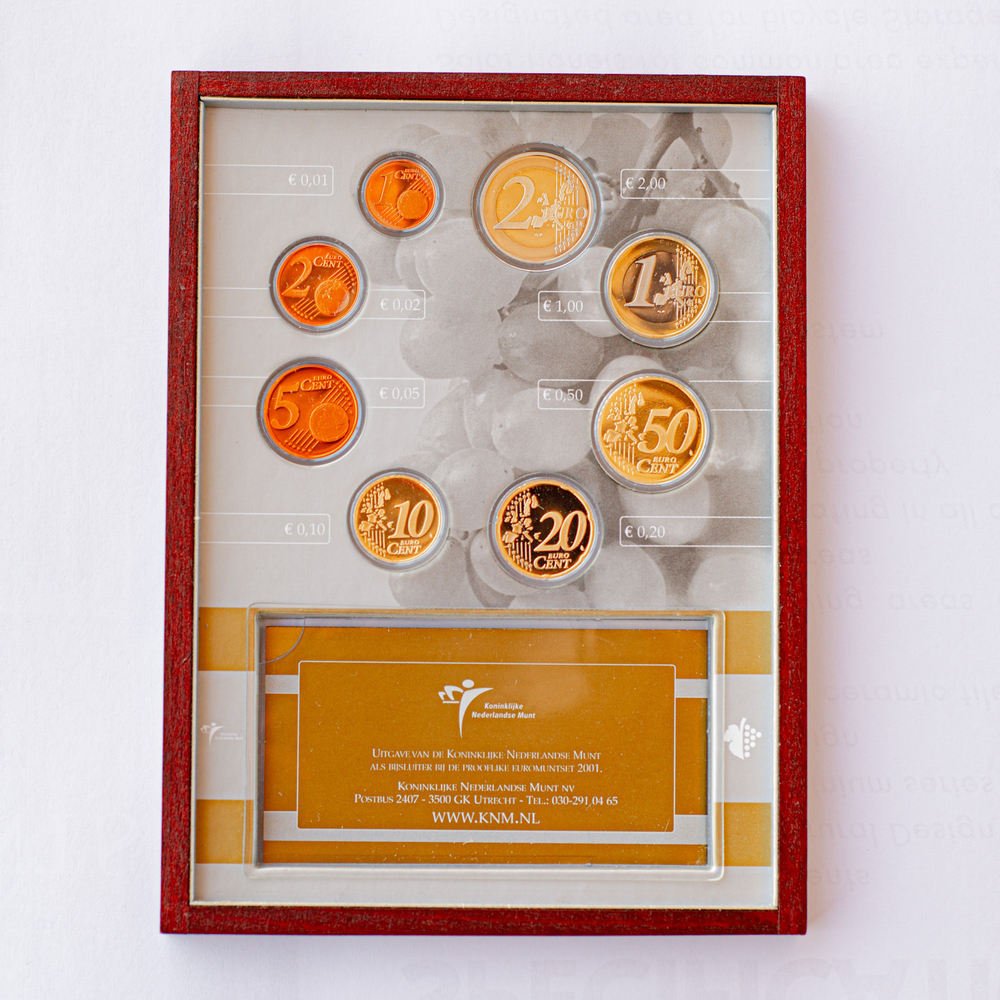 Netherlands 2001 Prooflike Coin Set