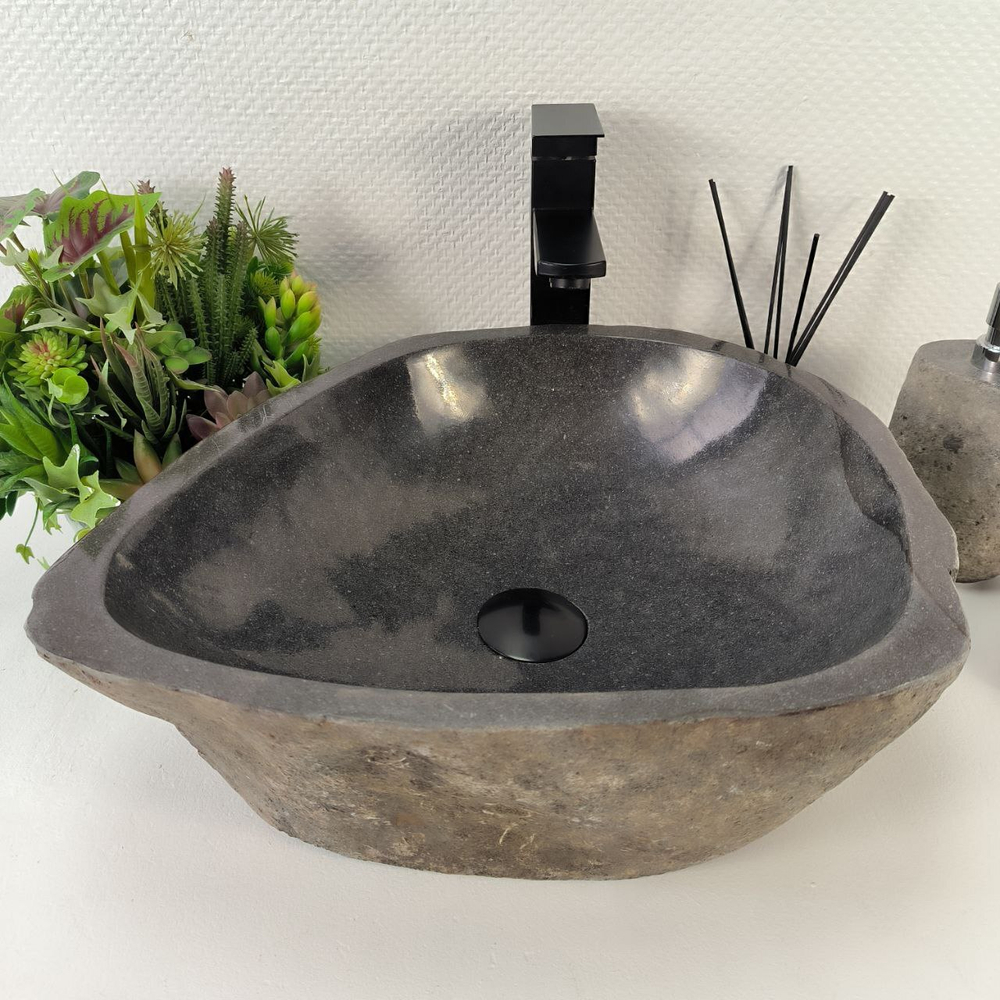 Раковина из речного камня RS-65144 42*38*15 0856