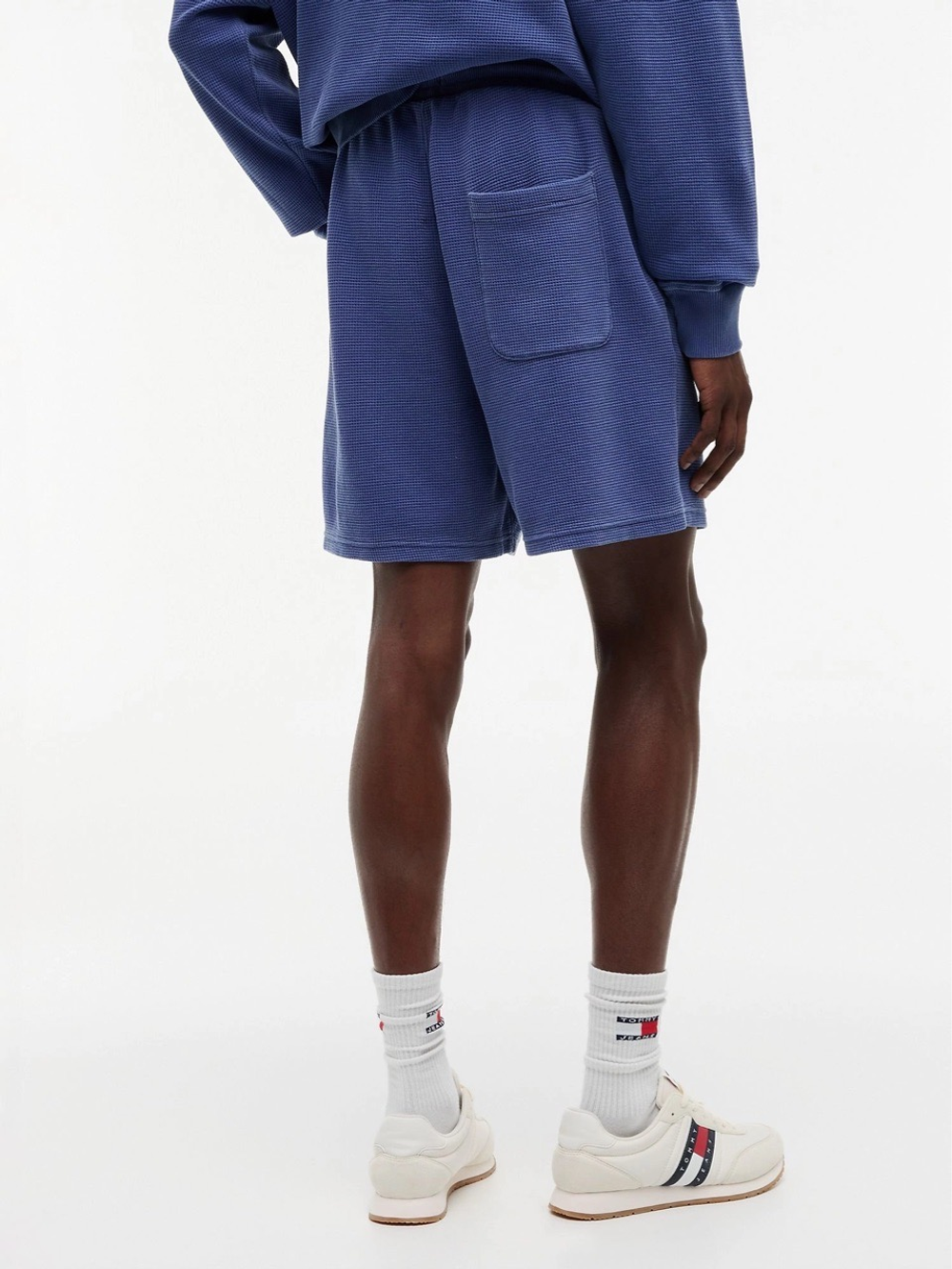 Шорты Tommy Jeans Waffled Beach Garment Dyed Blue Storm