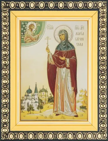 Икона "Мария Гатчинская" (ростовая), 6х9 в раме 8х11