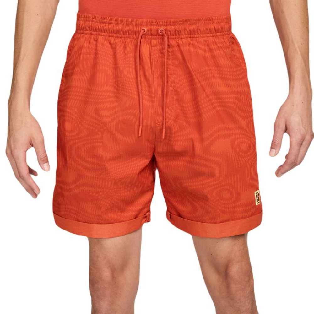 Мужские теннисные шорты Nike Court Heritage 6" Dri-Fit Tennis Shorts - Оранжевый