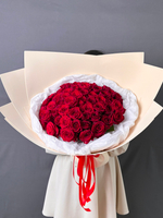 51 красная роза 50 см