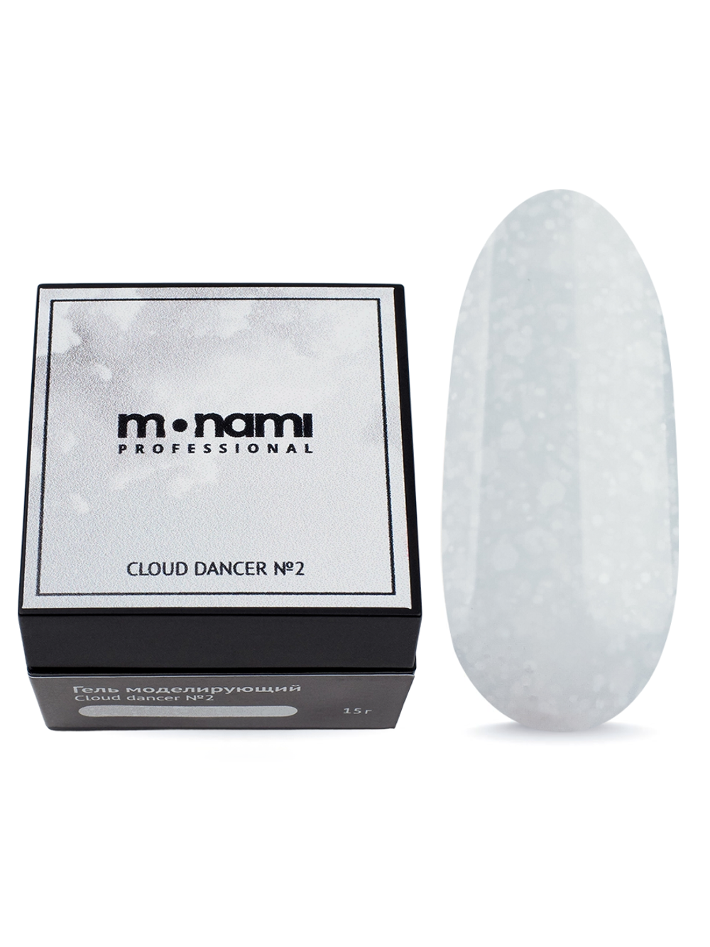 Monami Cloud Dancer Gel - Гель моделирующий молочный с шестигранниками 02, 15 гр