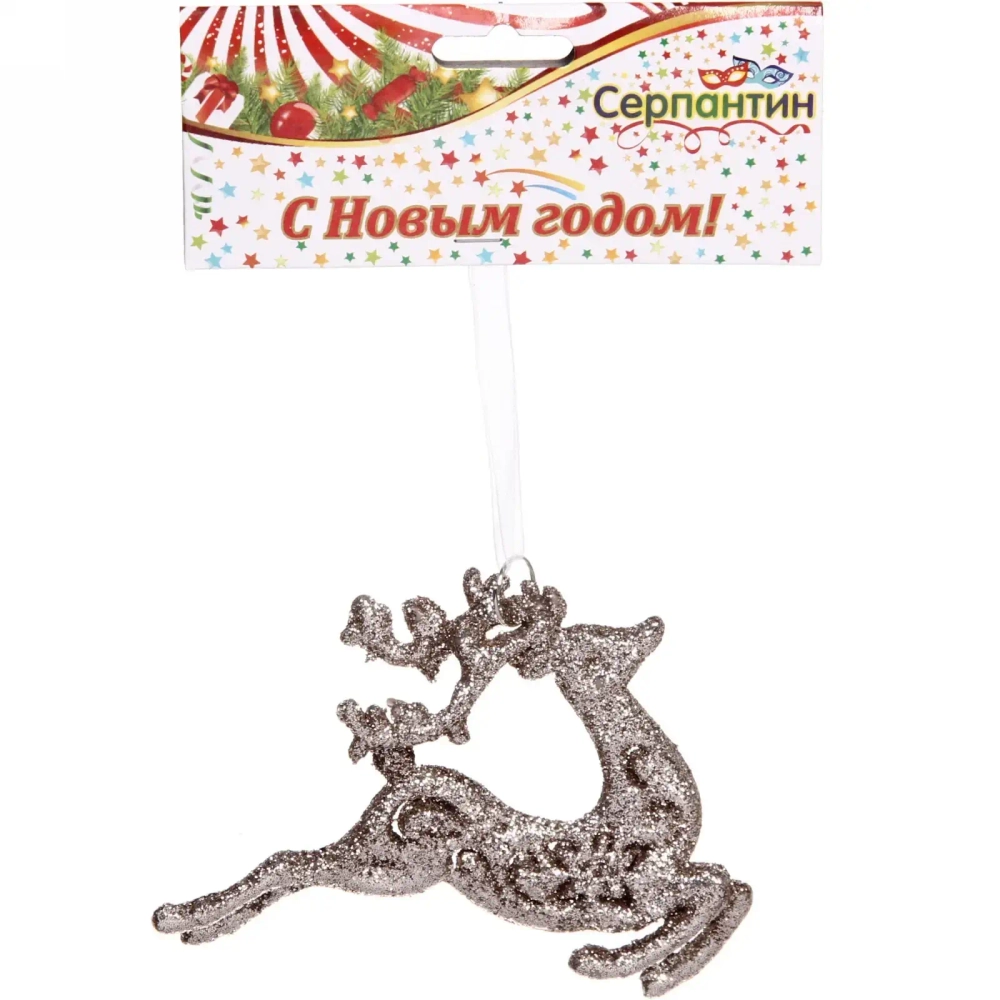 Подвеска «Олень» 13 см, темное золото