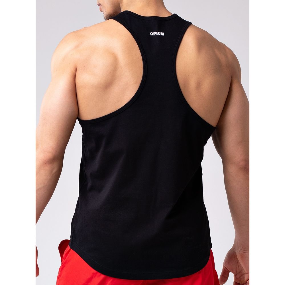 Мужская майка борцовка черная Opium R141