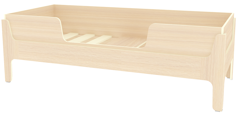 Кровать односпальная КарИВи Лотос   Дуб Молочный  Дуб Молочный