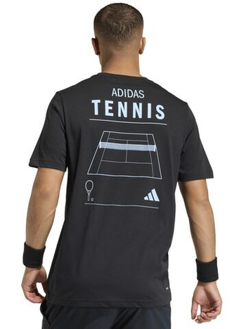 Мужская теннисная футболка Adidas Category Graphic - black