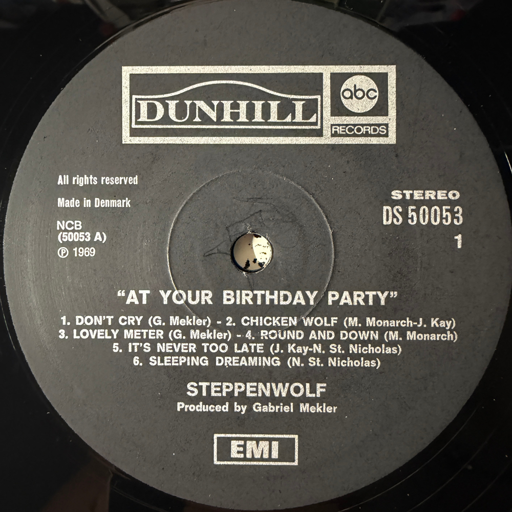 Steppenwolf ‎– At Your Birthday Party (Дания 1969г.)