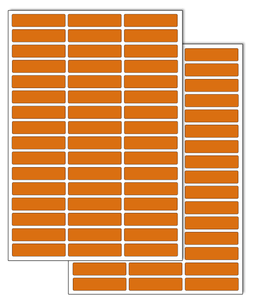 Оранжевые виниловые наклейки для маркировки Policomprint М13, 42х10 мм. 96 шт.