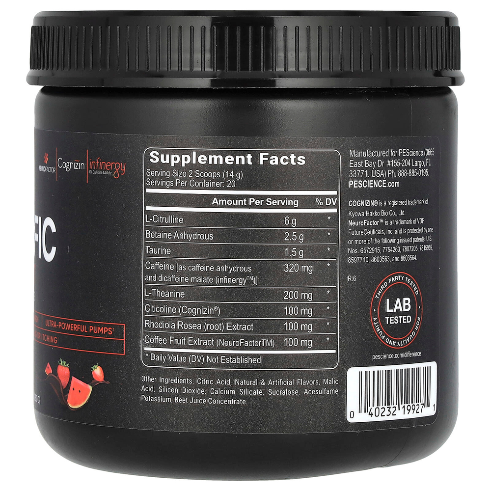 PEScience, Prolific, перед тренировкой, со вкусом дыни и ягод, 280 г (9,88 унции)