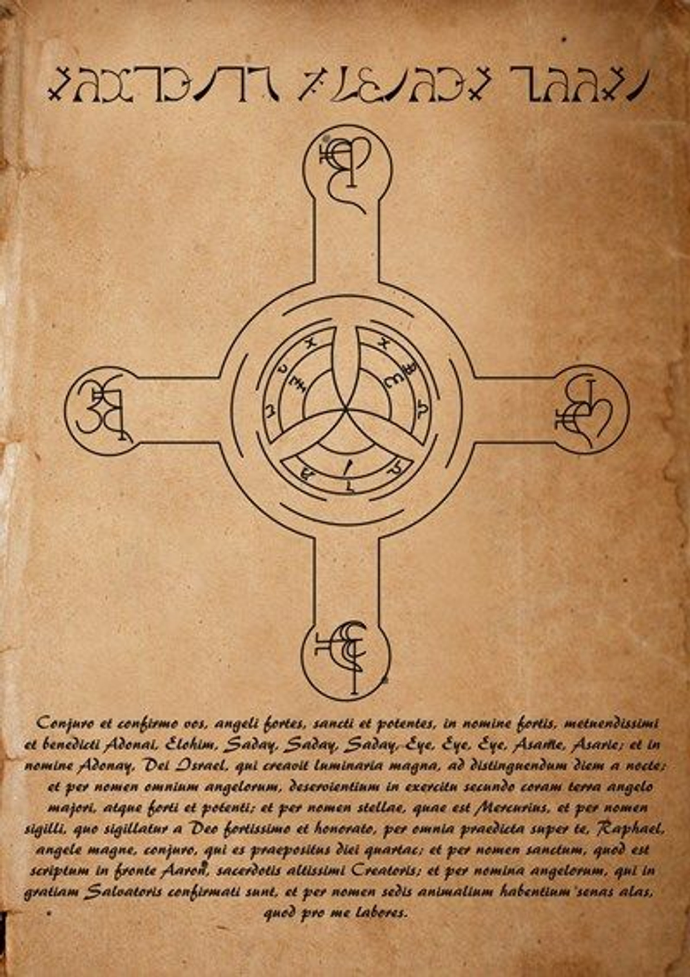 Магический амулет Печати Эноха Древние свитки Силы- Свиток удачи в делах