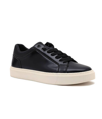 Кожаные кроссовки low top lace up tux Calvin Klein - черный(HM0HM01162)