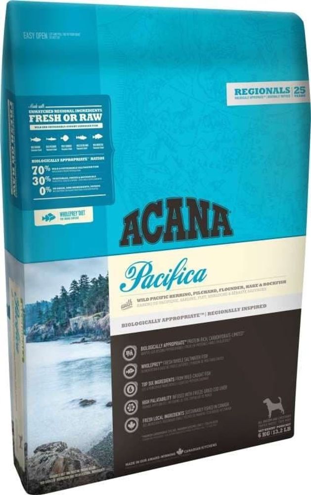 ACANA PACIFICA DOG 2кг гипоаллерг. для собак всех пород и возрастов с рыбой (новая формула 70/30)