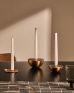 Маленький подсвечник Quira из золотистой стали