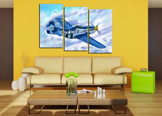 Модульная картина "Самолет F2"