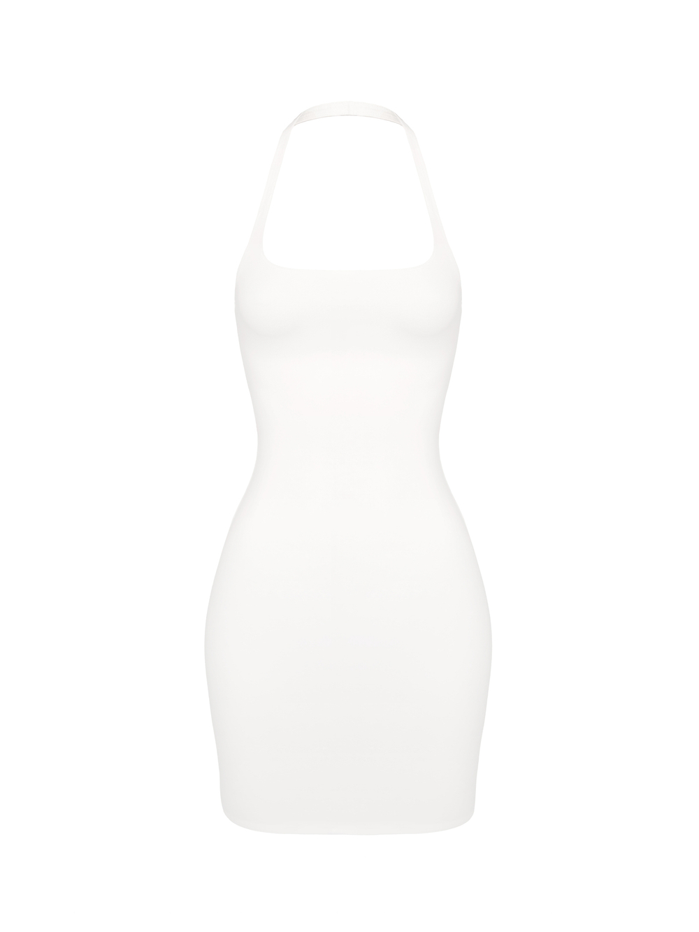white halter dress