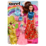 Кукла тип Модель с аксесс. 34см, блистер 611-4