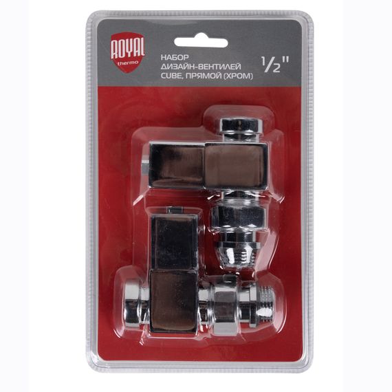 Набор дизайн-вентилей CUBE, прямой (хром) 1/2quot; купить в Москве и Московской области по низкой цене с доставкой по России — (4) Набор дизайн-вентилей CUBE, прямой (хром) 1/2quot; — (4)