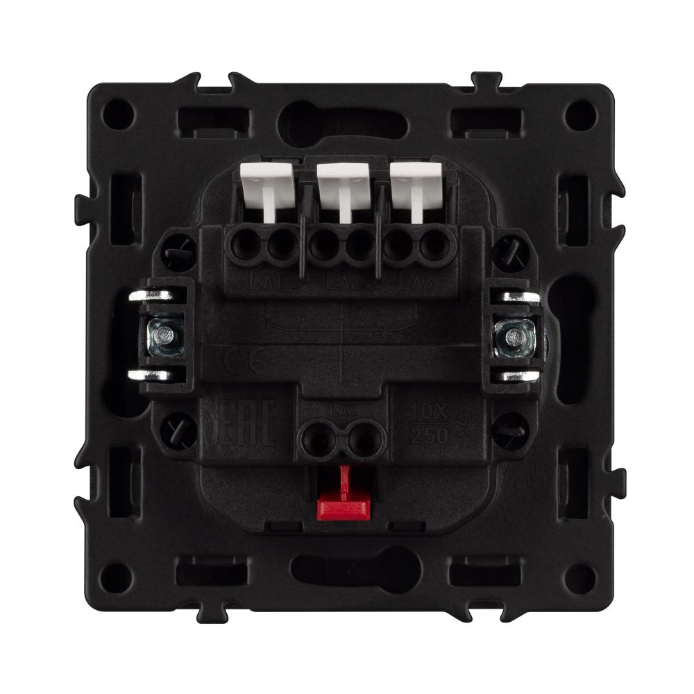 Механизм выключателя трехклавишный непроходной SWT-NOBE-MK03-SFPL-GR (230V, 10A) (Arlight, Серый базальт) 061799