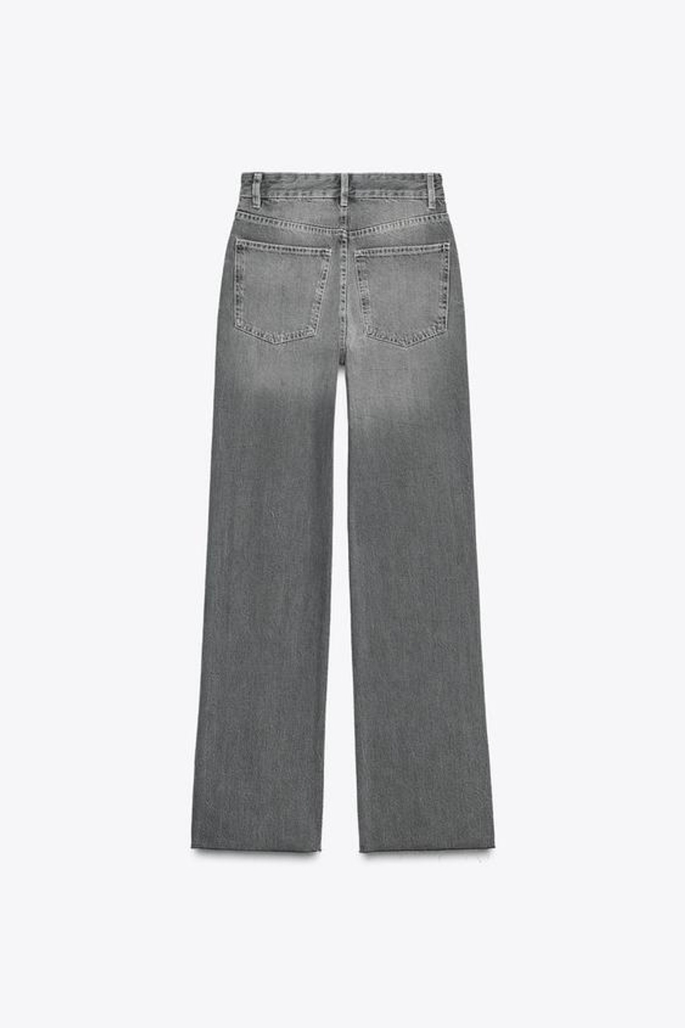 ZARA ДЖИНСЫ TRF WIDE-LEG С ВЫСОКОЙ ПОСАДКОЙ FULL LENGTH, АНТРАЦИТОВО-СЕРЫЙ