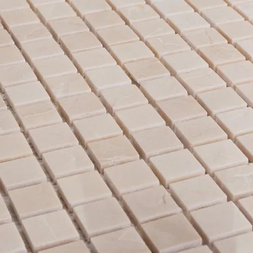 DAO-633-15-4 Мраморная мозаика crema marfil бежевая