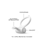 Эрекционное кольцо с вибрацией Dorcel POWER CLIT PHOSPHO на батарейках, светящееся