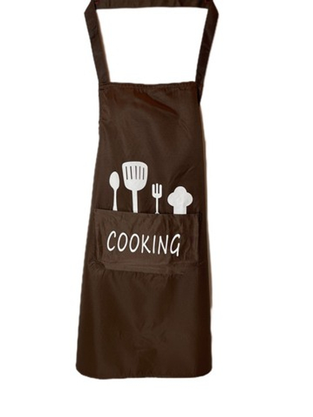 Коричневый фартук с надписью Cooking