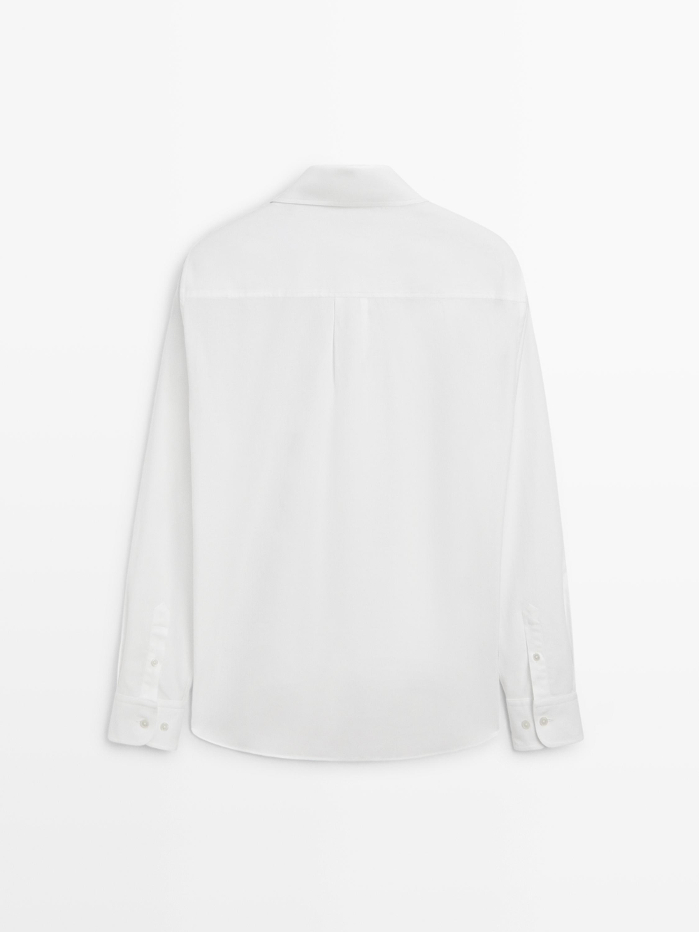 Massimo Dutti Меланжевая рубашка классического кроя, белый