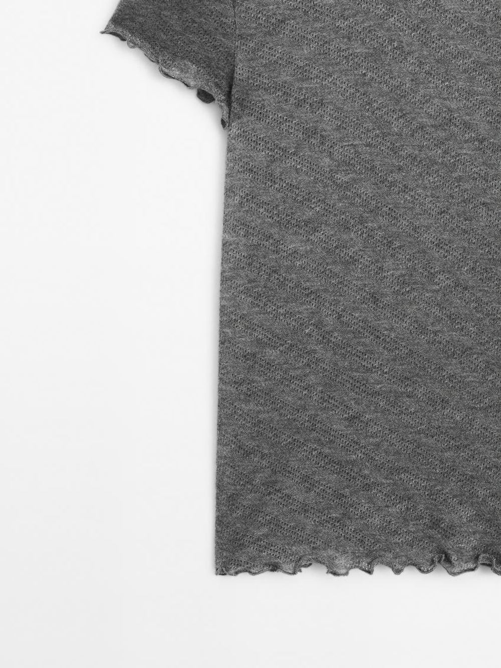 Massimo Dutti Футболка, антрацитово-серый