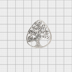 "Древена" брошь в серебряном покрытии из коллекции "Витраж" от Jenavi с замком булавка