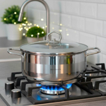 Кастрюля 5л нерж, 3-х слойное капсулированное дно, индукция, НМ 5324