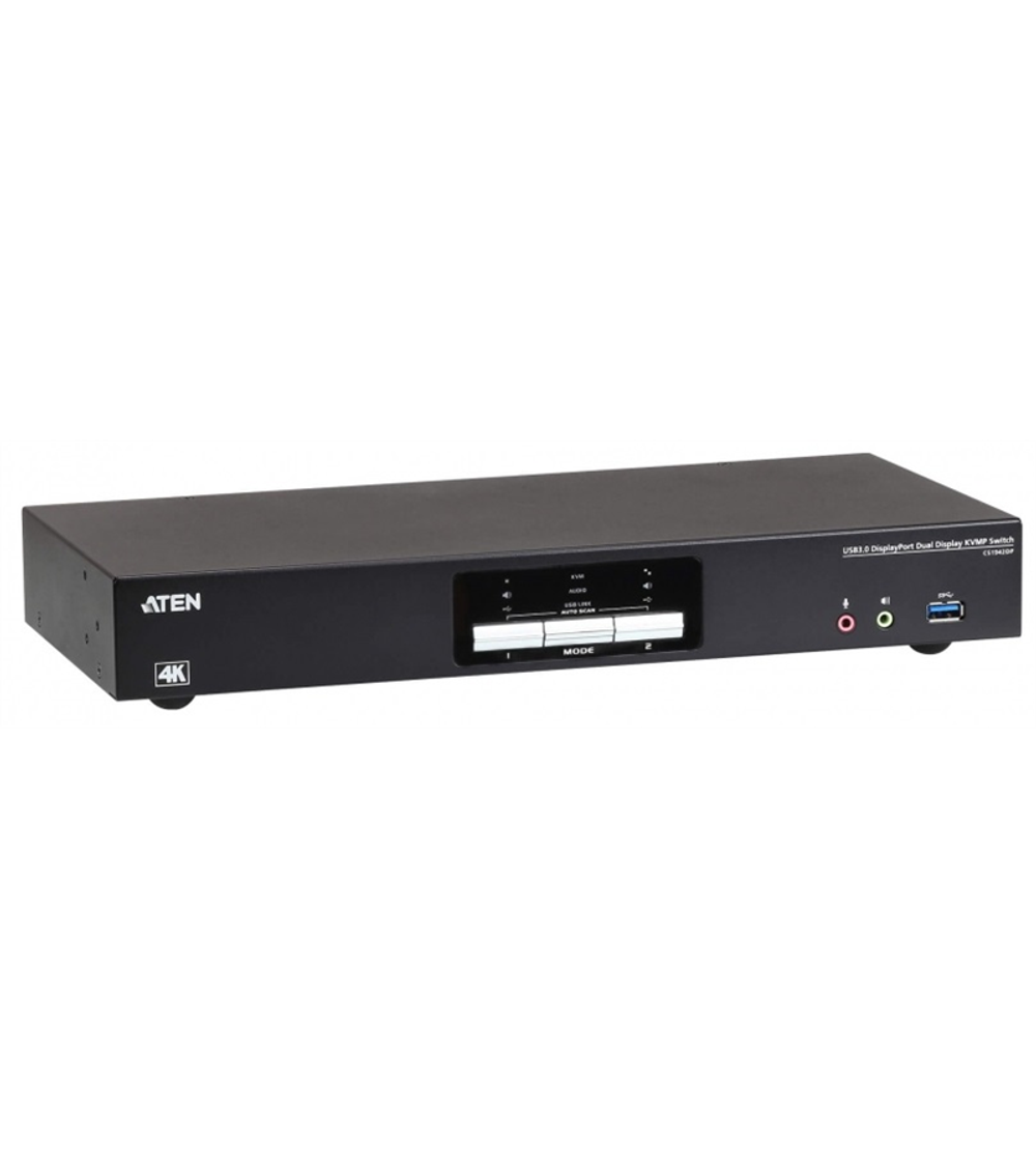 Квм переключатель ATEN 2-Port USB3.0 4K DisplayPort Dual Display KVM switch