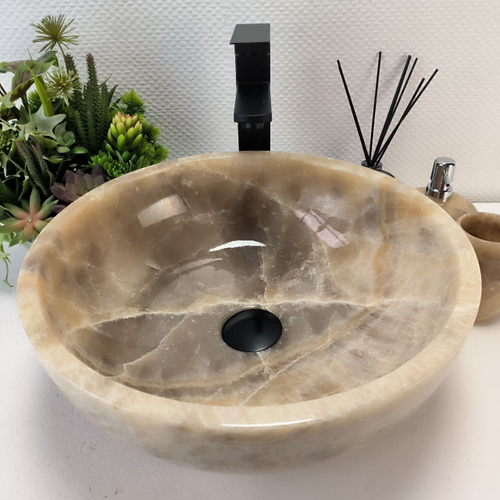 Раковина из оникса Bowl Grey TinLip BO-62927 40*40*15 44