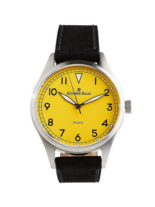 Часы кварцевые Solnce, yellow