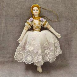 Эксклюзивная ёлочная игрушка Балерина Сильфида
