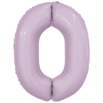 Шар фольгированный Цифра 0 101 см (Сиреневый)