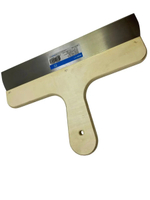 Шпатель фасадный 25 см с изогнутой деревянной ручкой Kitan 846