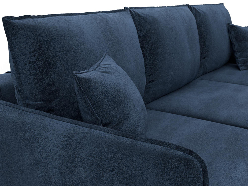 Диван угловой Лига-064 НПБ угол универсальный ВЕЛЮР TOWER 13 синий