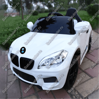 Детский электромобиль "BMW/БМВ" белый, расширенная комплектация