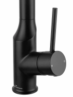Смеситель для кухни с выдвижным изливом WONZON & WOGHAND WW-A21252-MB черный матовый