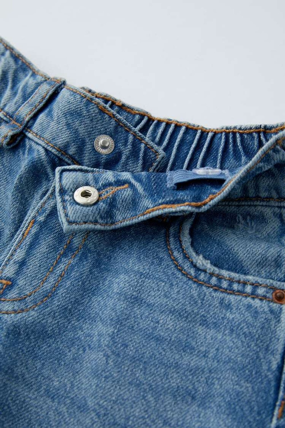 ZARA ДЖИНСЫ WIDE-LEG, СИНИЙ