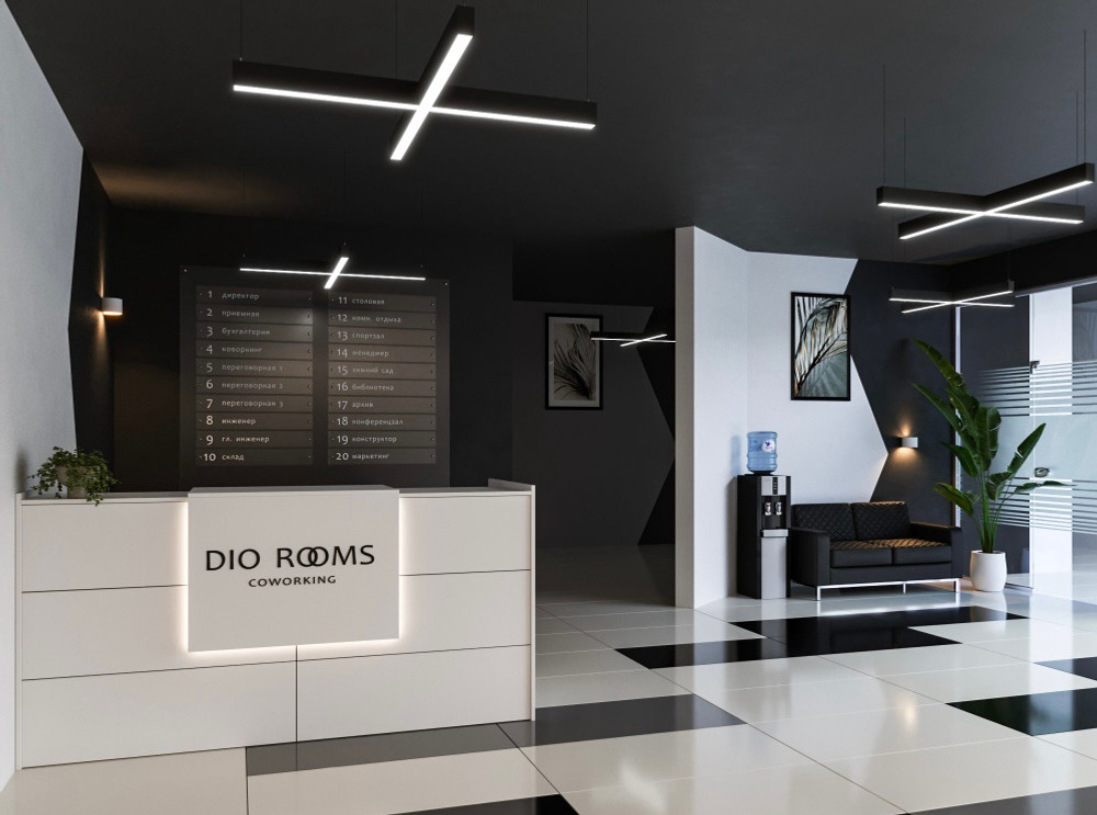 Светильник LED Х-образный LP85-PLUS-920 50Вт 4000К черный 920х920х40мм DIOLUM